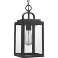PROGRESS LIGHTING P550064-031 Textured Black Grandbury Collection One-Light Hanging Lantern with DURASHIELD