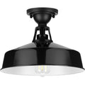 PROGRESS LIGHTING P550070-031 Gloss Black Cedar Springs Collection Black One-Light Semi-Flush Mount