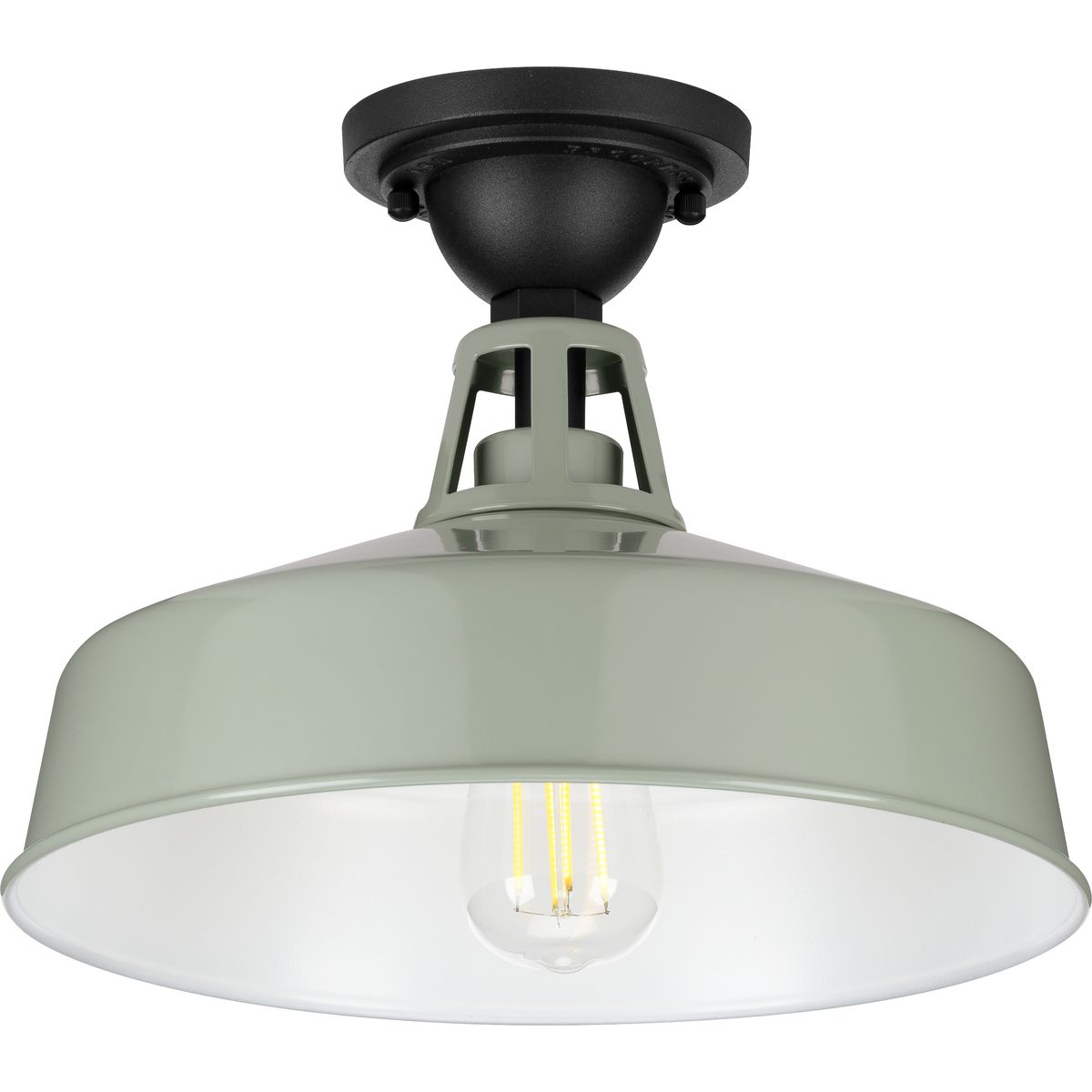 PROGRESS LIGHTING P550070-079 Pistachio Cedar Springs Collection Pistachio One-Light Semi-Flush Mount
