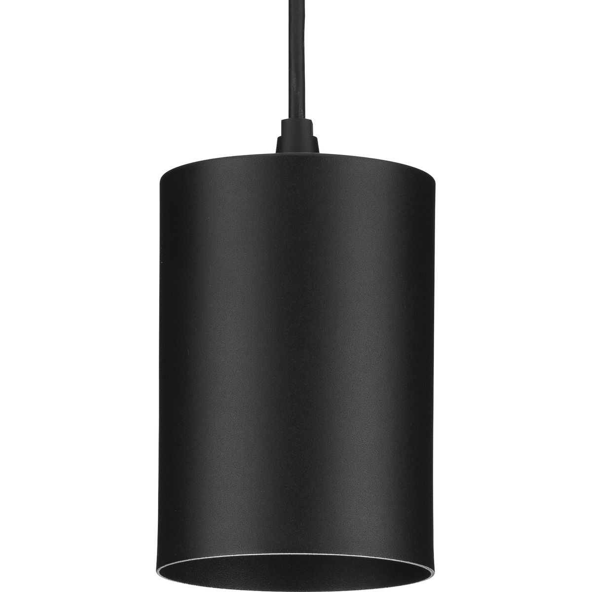 PROGRESS LIGHTING P550099-031-30 Black 5" Black Outdoor LED Aluminum Cylinder Cord-Mount Hanging Light