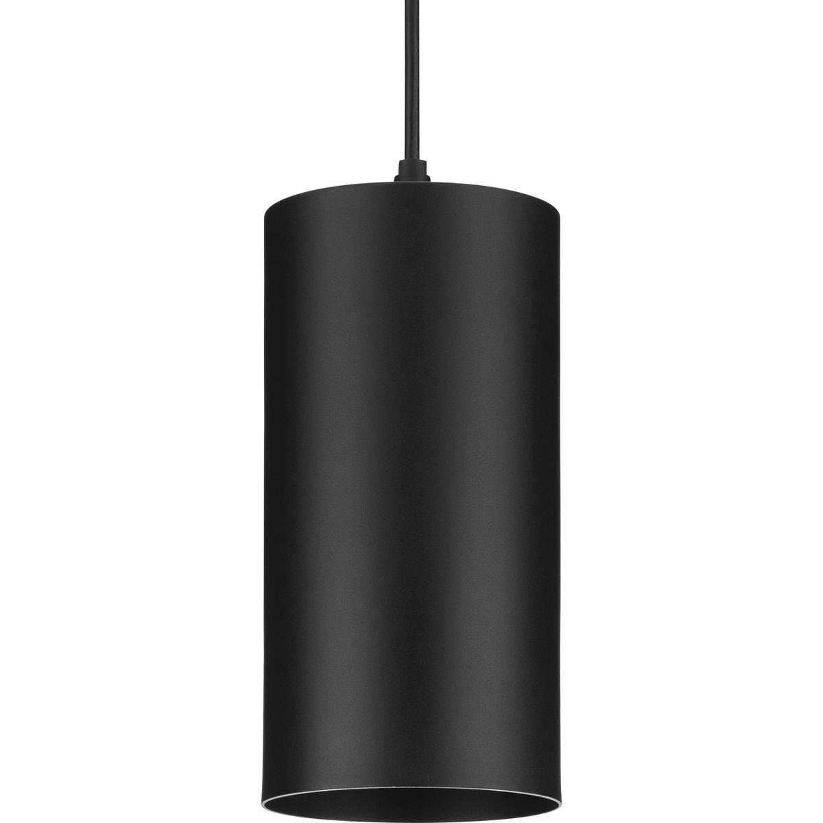 PROGRESS LIGHTING P550100-031-30 Black 6" Black Outdoor LED Aluminum Cylinder Cord-Mount Hanging Light