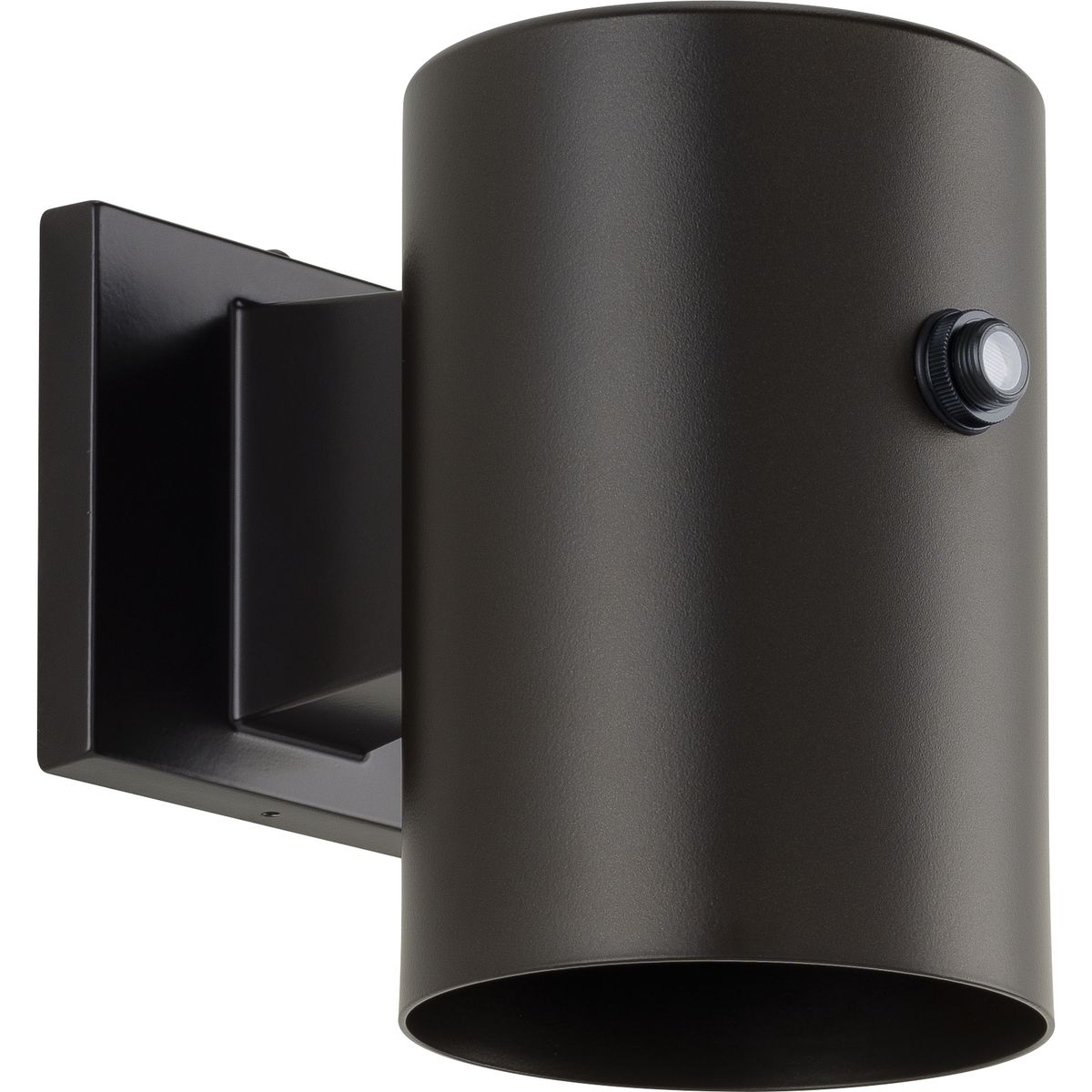 PROGRESS LIGHTING P550101-020-30 Antique Bronze 5" Antique Bronze LED Outdoor Aluminum Wall Mount Cylinder with Photocell