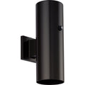 PROGRESS LIGHTING P550102-020-30 Antique Bronze 5" Antique Bronze LED Outdoor Aluminum Up/Down Wall Mount Cylinder with Photocell