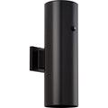 PROGRESS LIGHTING P550104-020-30 Antique Bronze 6" Antique Bronze LED Outdoor Aluminum Up/Down Wall Mount Cylinder with Photocell