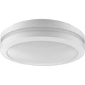 PROGRESS LIGHTING P550112-028-30 Satin White Hard Nox Collection White 12" Die Cast Round Flush Mount Light