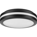 PROGRESS LIGHTING P550112-031-30 Black Hard Nox Collection Black 12" Die Cast Round Flush Mount Light