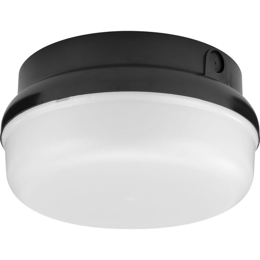 PROGRESS LIGHTING P550114-031-30 Black Hard Nox Collection Black 9" Round Flush Mount Light