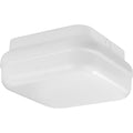 PROGRESS LIGHTING P550115-028-30 Satin White Hard Nox Collection White 10" Square Flush Mount Light
