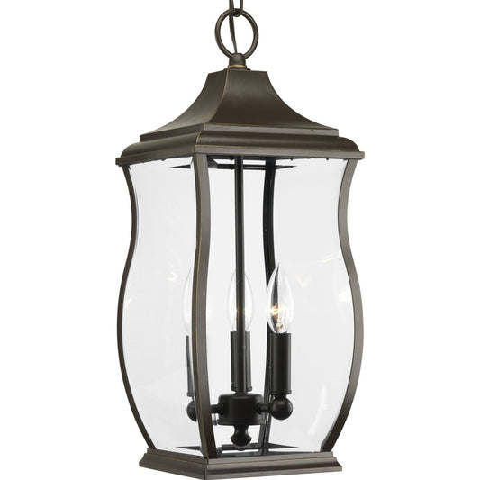 PROGRESS LIGHTING P5504-108 Oil Rubbed Bronze Township Collection Three-Light Hanging Lantern
