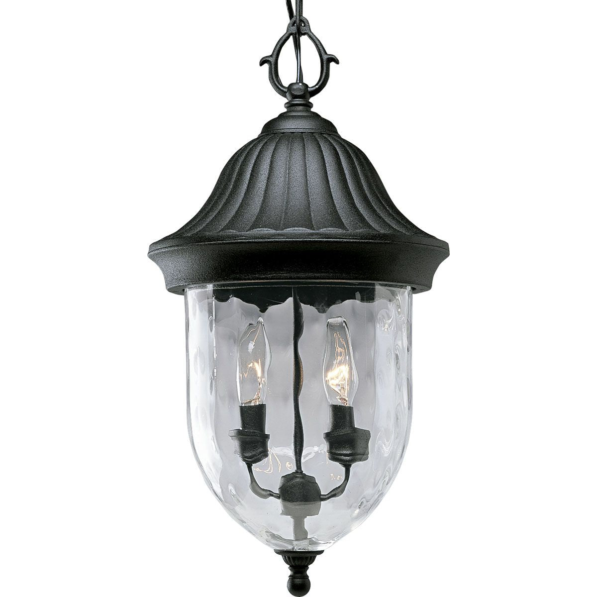 PROGRESS LIGHTING P5529-31 Textured Black Coventry Collection Two-Light Hanging Lantern
