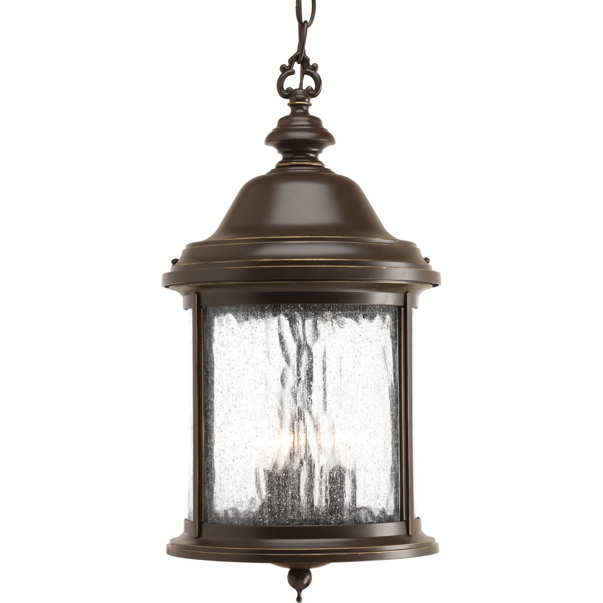 PROGRESS LIGHTING P5550-20 Antique Bronze Ashmore Collection Three-Light Hanging Lantern