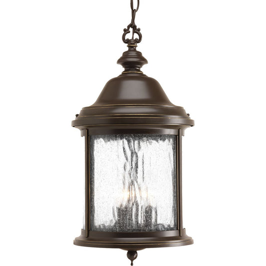 PROGRESS LIGHTING P5550-20 Antique Bronze Ashmore Collection Three-Light Hanging Lantern