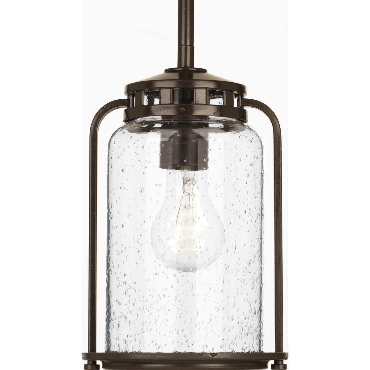 PROGRESS LIGHTING P5560-20 Antique Bronze Botta Collection One-Light Small Hanging Lantern