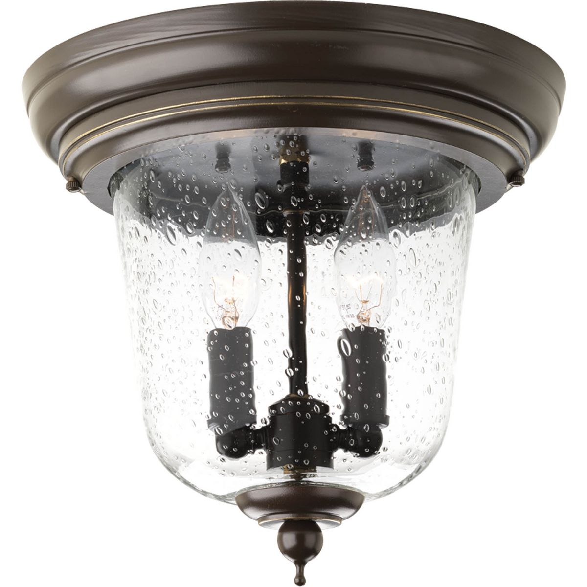 PROGRESS LIGHTING P5562-20 Antique Bronze Ashmore Collection Two-Light 10-1/2" Close-to-Ceiling