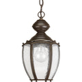 PROGRESS LIGHTING P5565-20 Antique Bronze Roman Coach Collection One-Light Hanging Lantern