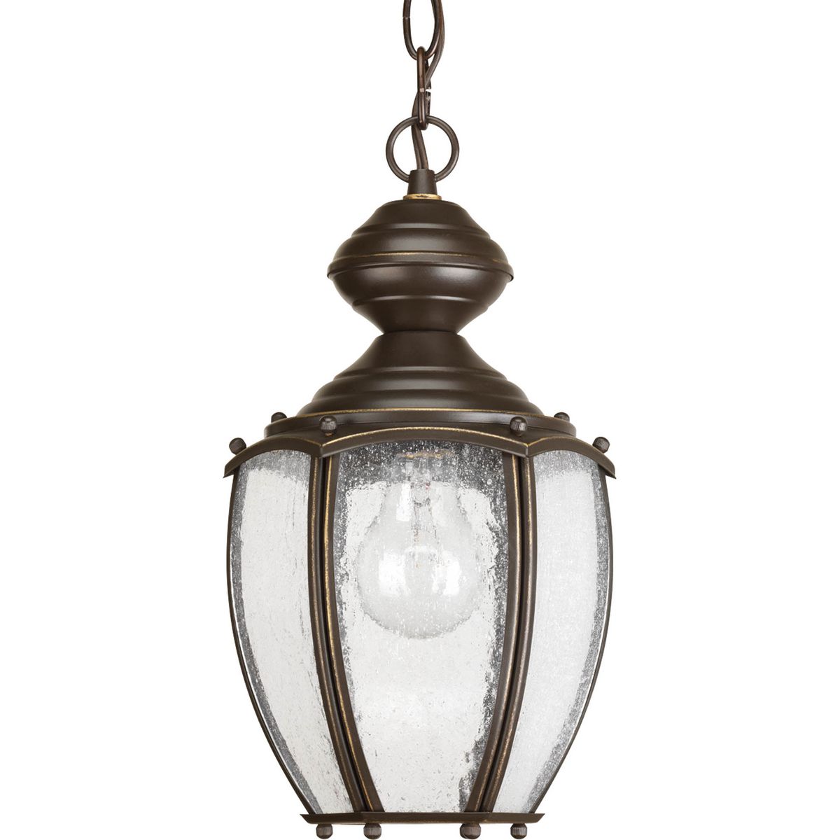 PROGRESS LIGHTING P5565-20 Antique Bronze Roman Coach Collection One-Light Hanging Lantern