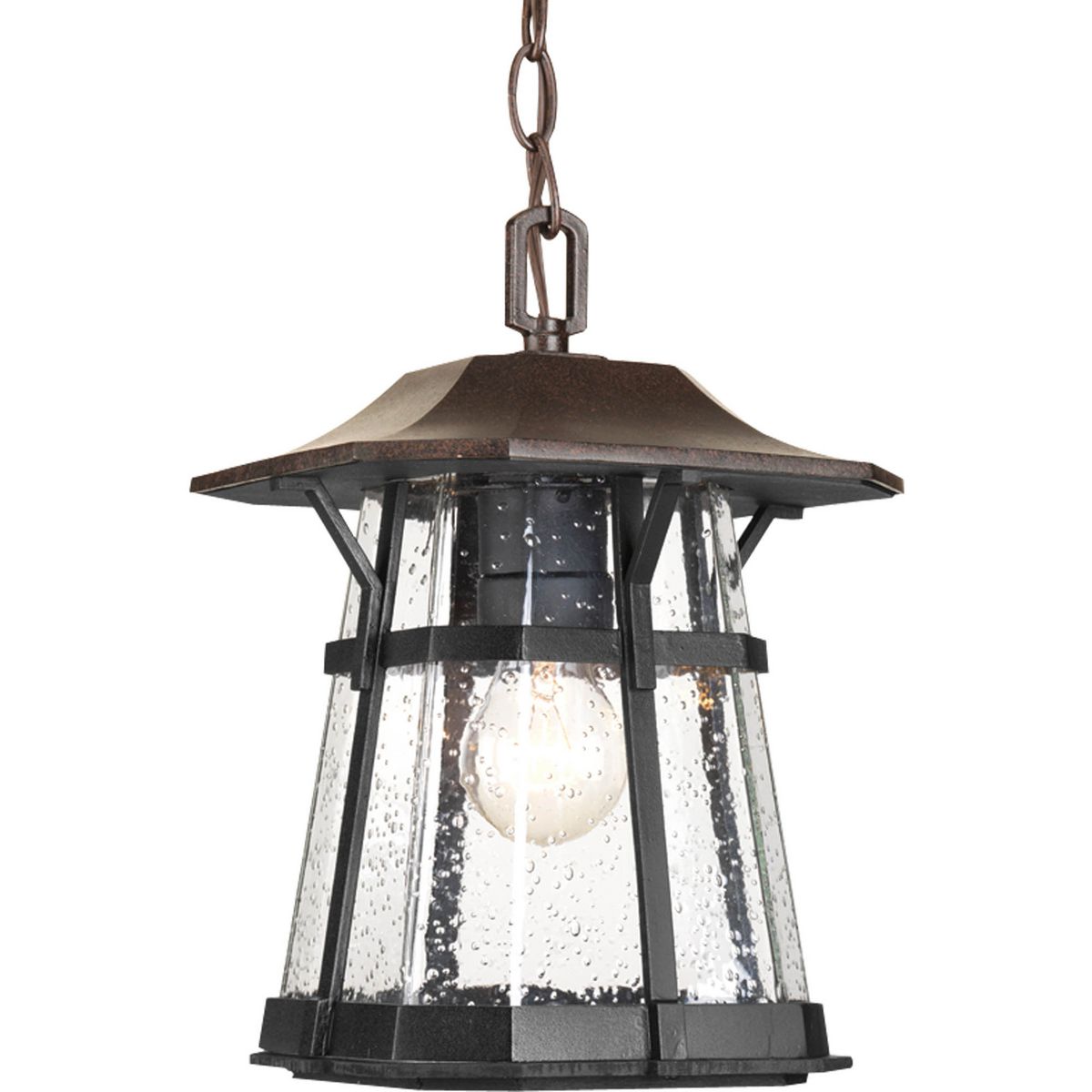 PROGRESS LIGHTING P5579-84 Espresso Derby Collection One-Light Hanging Lantern