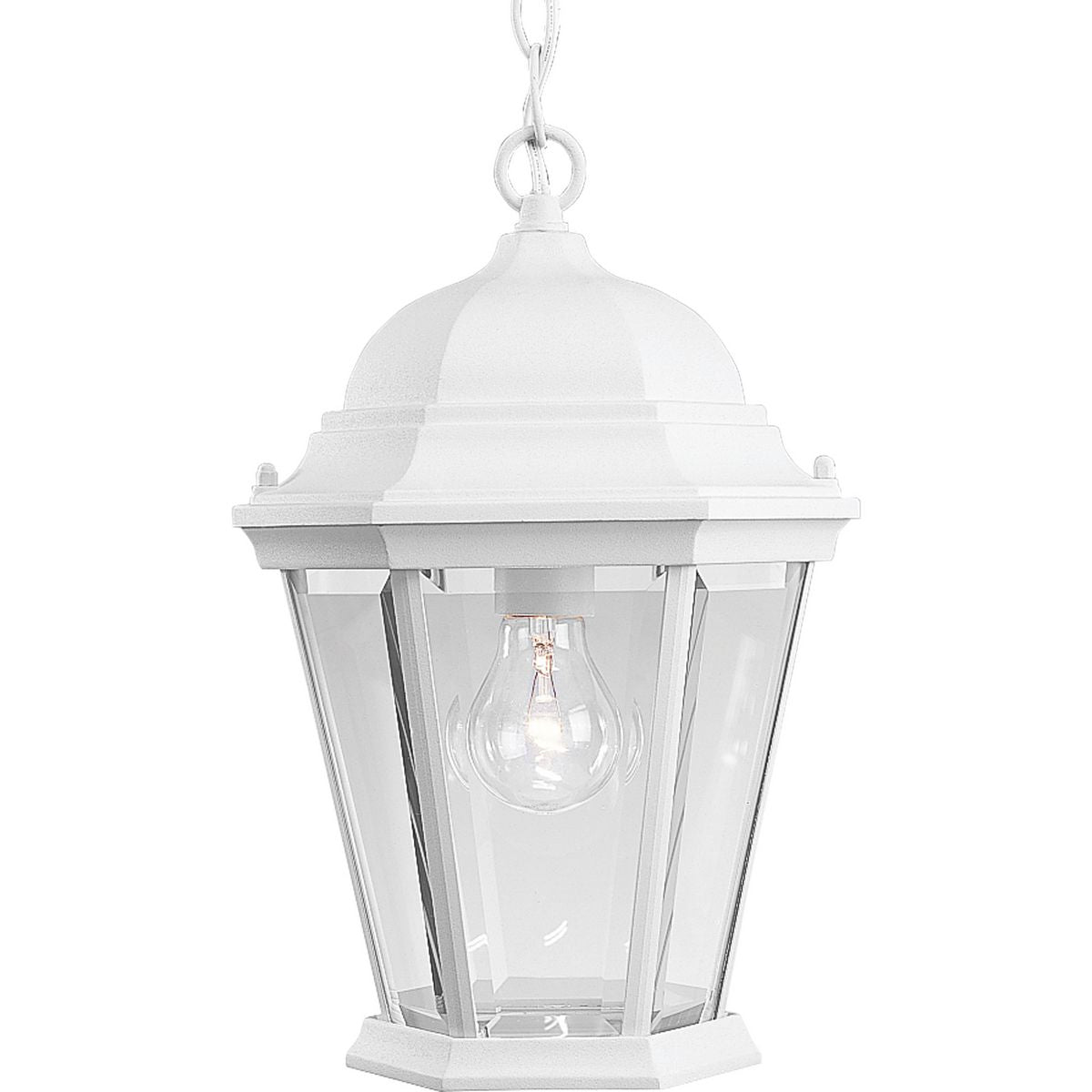 PROGRESS LIGHTING P5582-30 Textured White Welbourne Collection One-Light Hanging Lantern