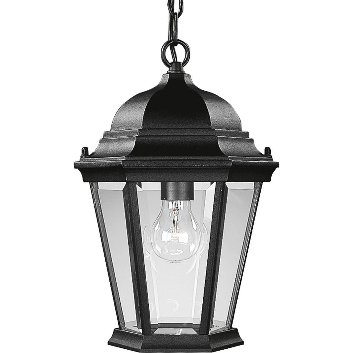 PROGRESS LIGHTING P5582-31 Textured Black Welbourne Collection One-Light Hanging Lantern