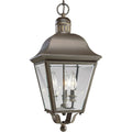 PROGRESS LIGHTING P5587-20 Antique Bronze Andover Collection Three-Light Hanging Lantern