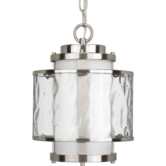 PROGRESS LIGHTING P5589-09 Brushed Nickel Bay Court Collection One-Light Hanging Lantern