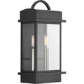PROGRESS LIGHTING P560002-031 Matte Black Santee Collection Two-Light Medium Wall-Lantern