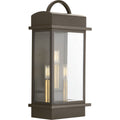 PROGRESS LIGHTING P560003-020 Antique Bronze Santee Collection Three-Light Large Wall-Lantern