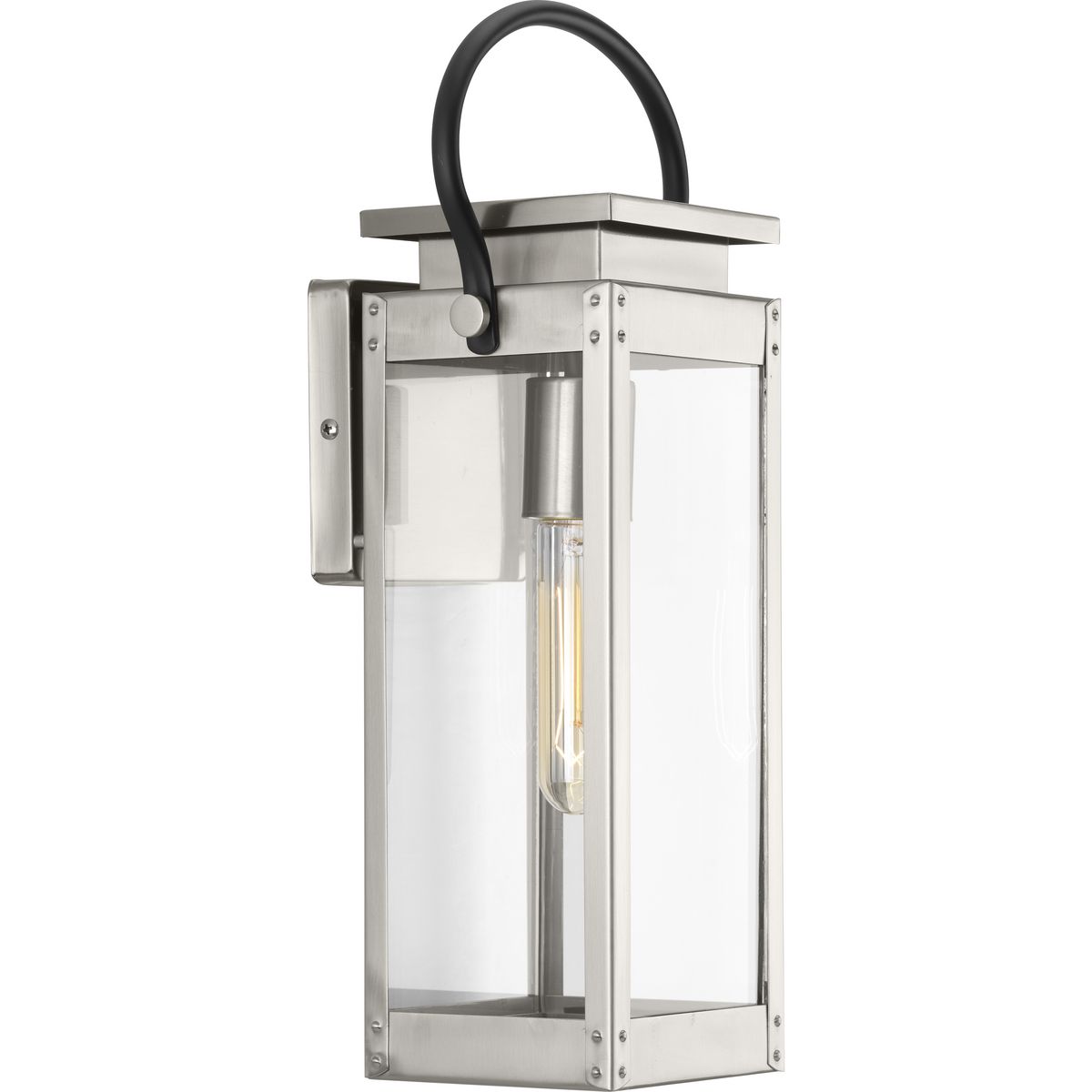 PROGRESS LIGHTING P560004-135 Stainless Steel Union Square Collection One-Light Small Wall-Lantern