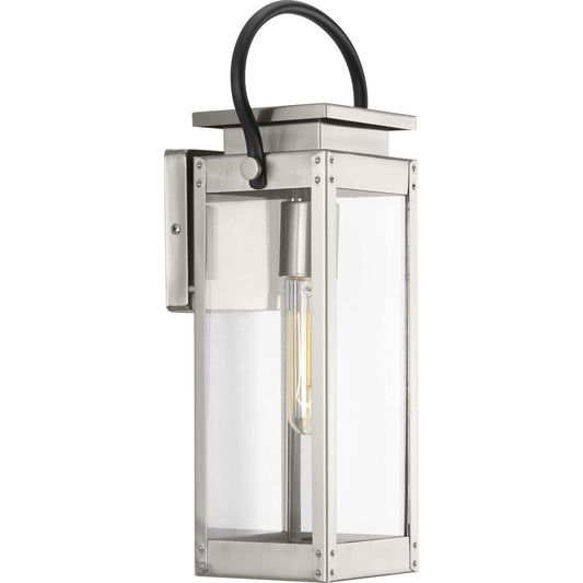 PROGRESS LIGHTING P560004-135 Stainless Steel Union Square Collection One-Light Small Wall-Lantern