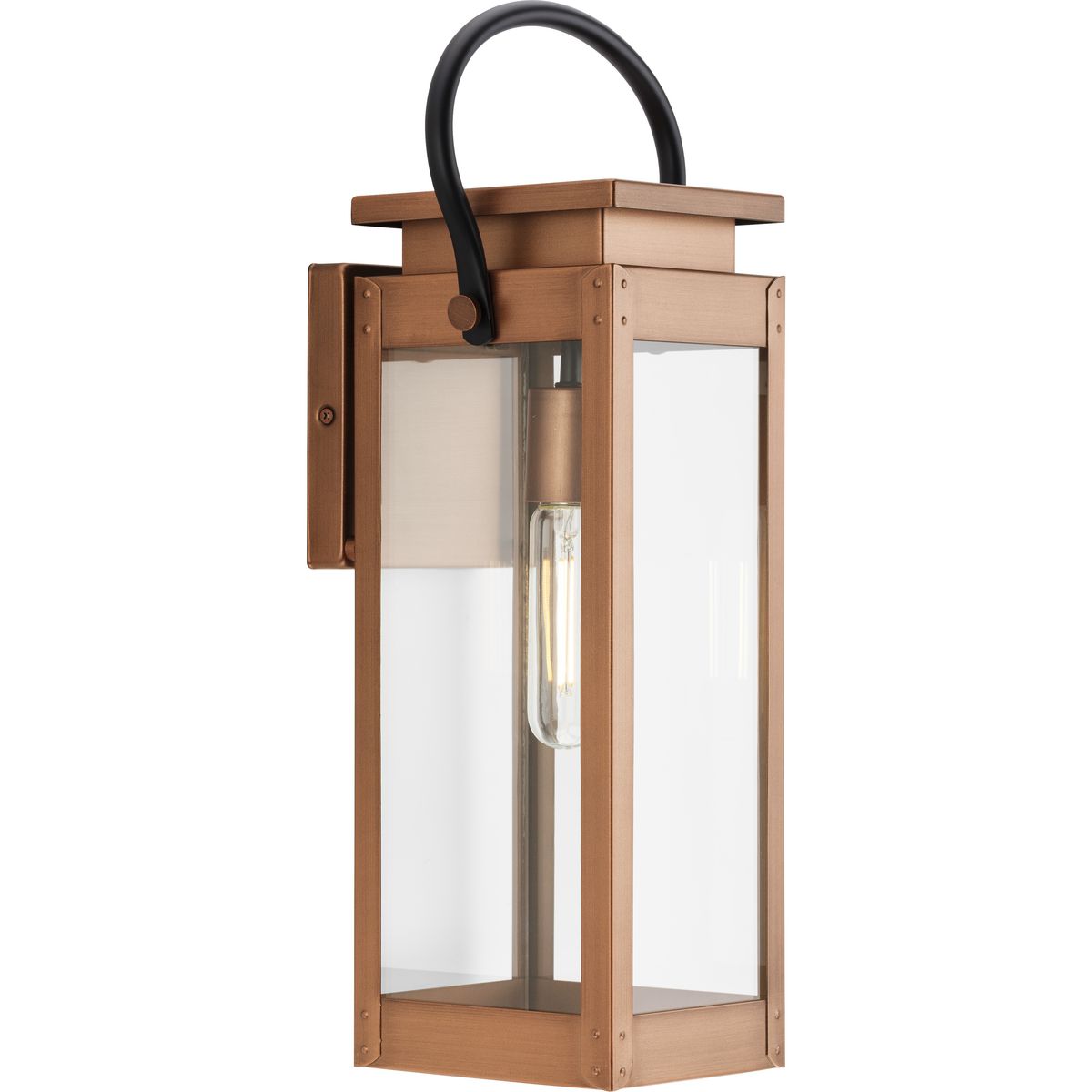 PROGRESS LIGHTING P560005-169 Antique Copper Union Square One-Light Medium Antique Copper Urban Industrial Outdoor Wall Lantern