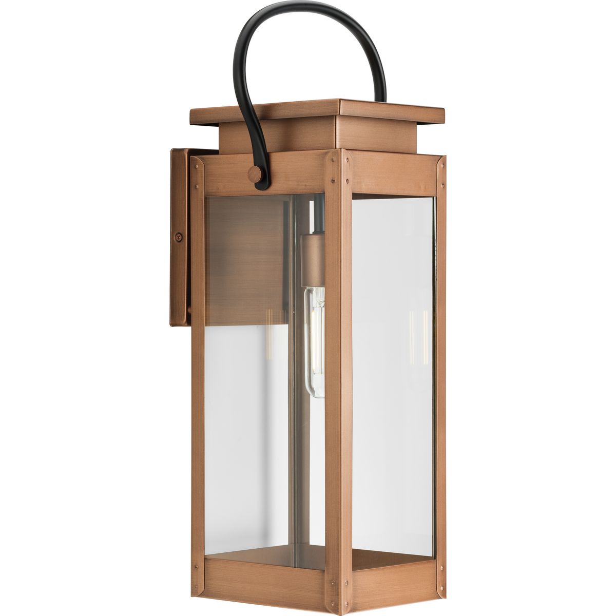 PROGRESS LIGHTING P560006-169 Antique Copper Union Square One-Light Large Antique Copper Urban Industrial Outdoor Wall Lantern