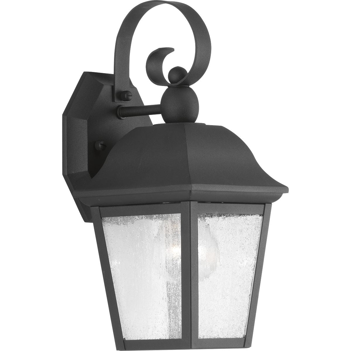PROGRESS LIGHTING P560010-031 Textured Black Kiawah Collection One-Light Small Wall-Lantern