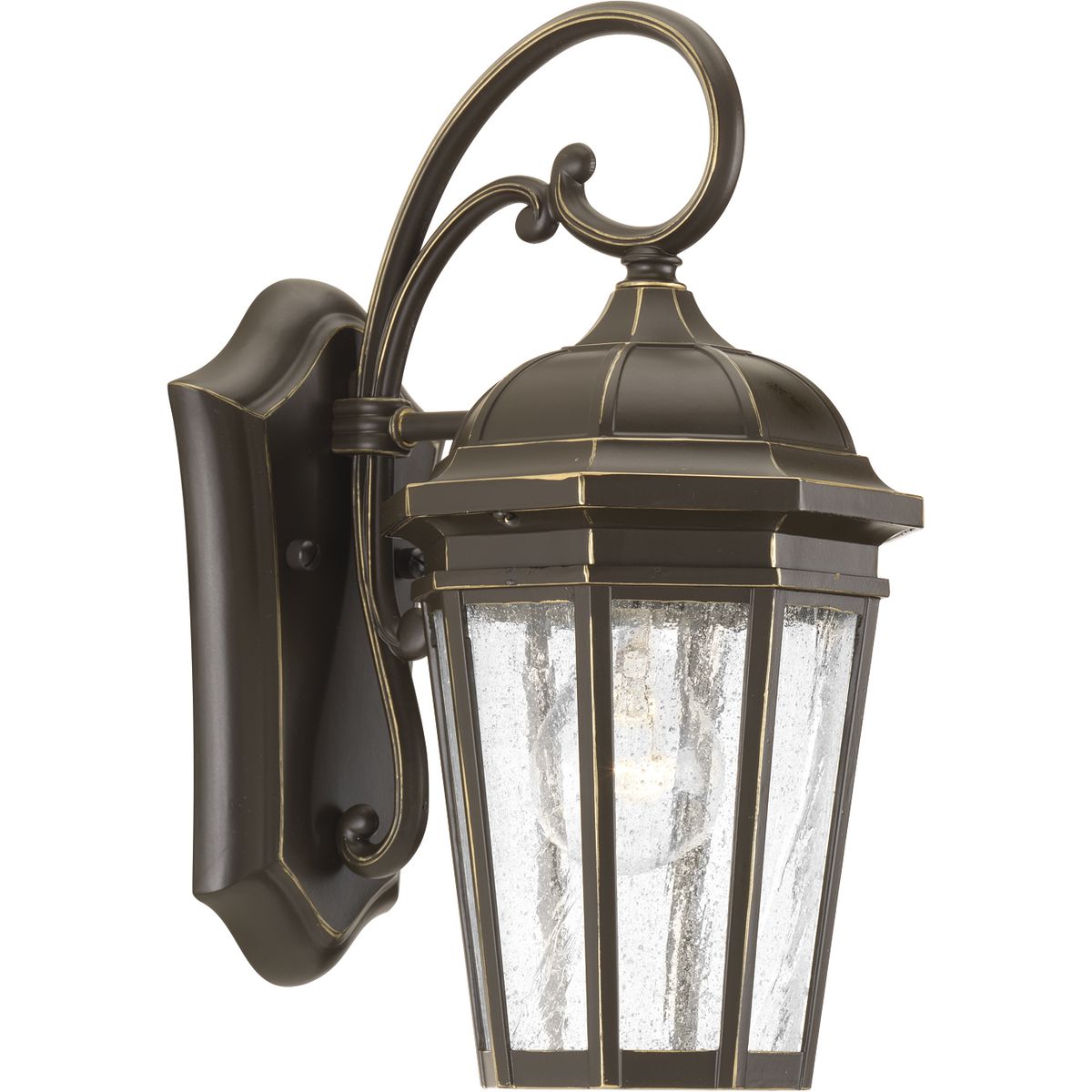 PROGRESS LIGHTING P560014-020 Antique Bronze Verdae Collection One-Light Small Wall-Lantern