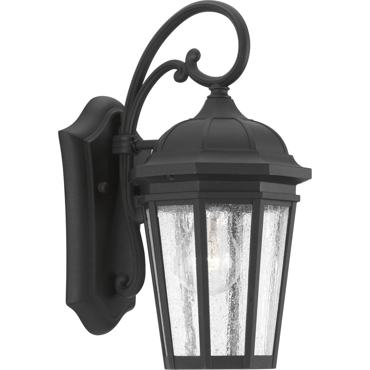 PROGRESS LIGHTING P560014-031 Textured Black Verdae Collection One-Light Small Wall-Lantern