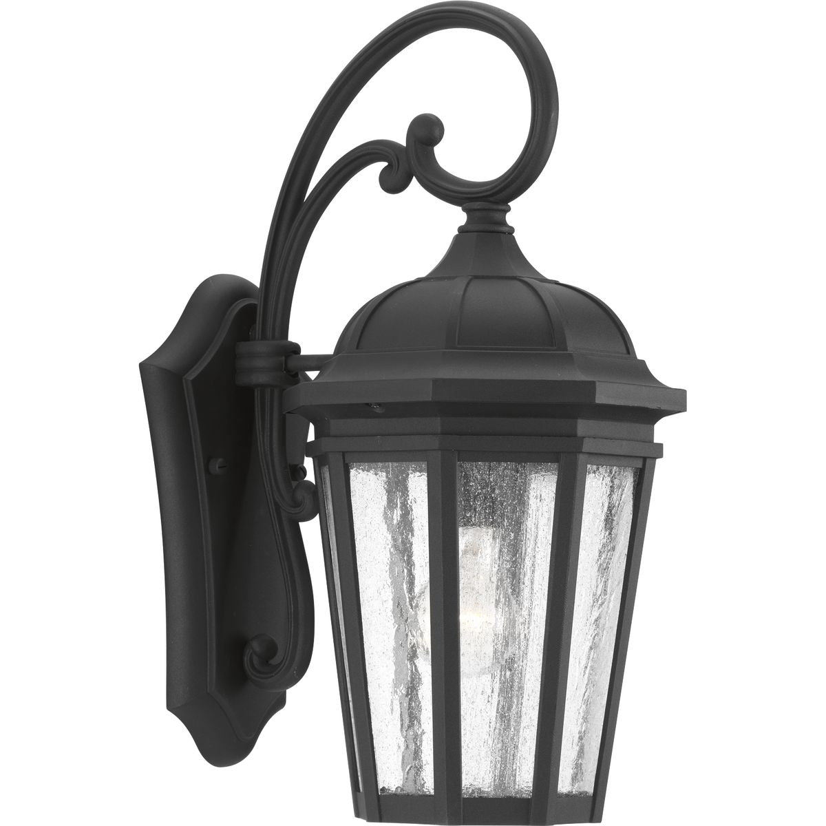 PROGRESS LIGHTING P560015-031 Textured Black Verdae Collection One-Light Medium Wall-Lantern