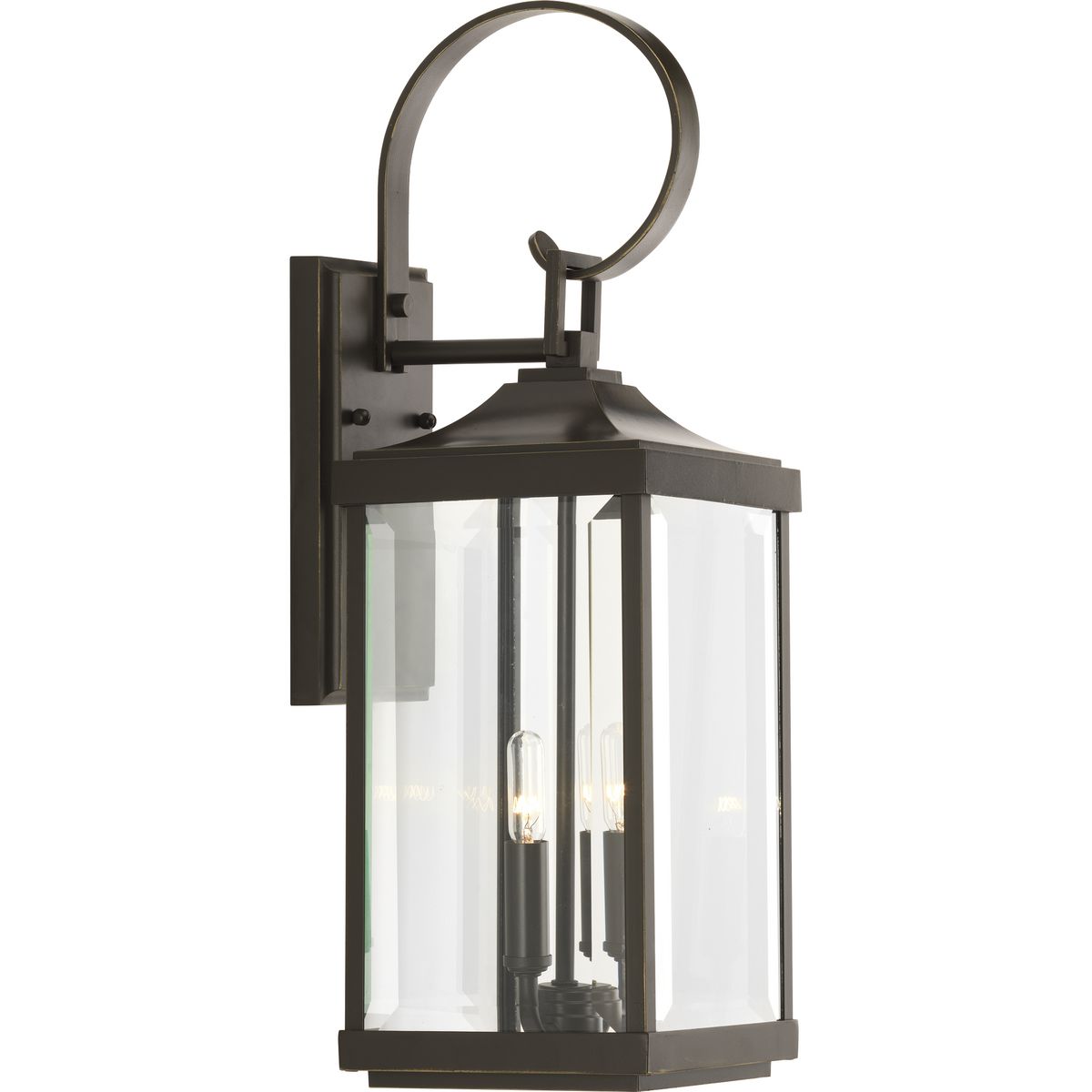 PROGRESS LIGHTING P560022-020 Antique Bronze Gibbes Street Collection Two-Light Medium Wall-Lantern