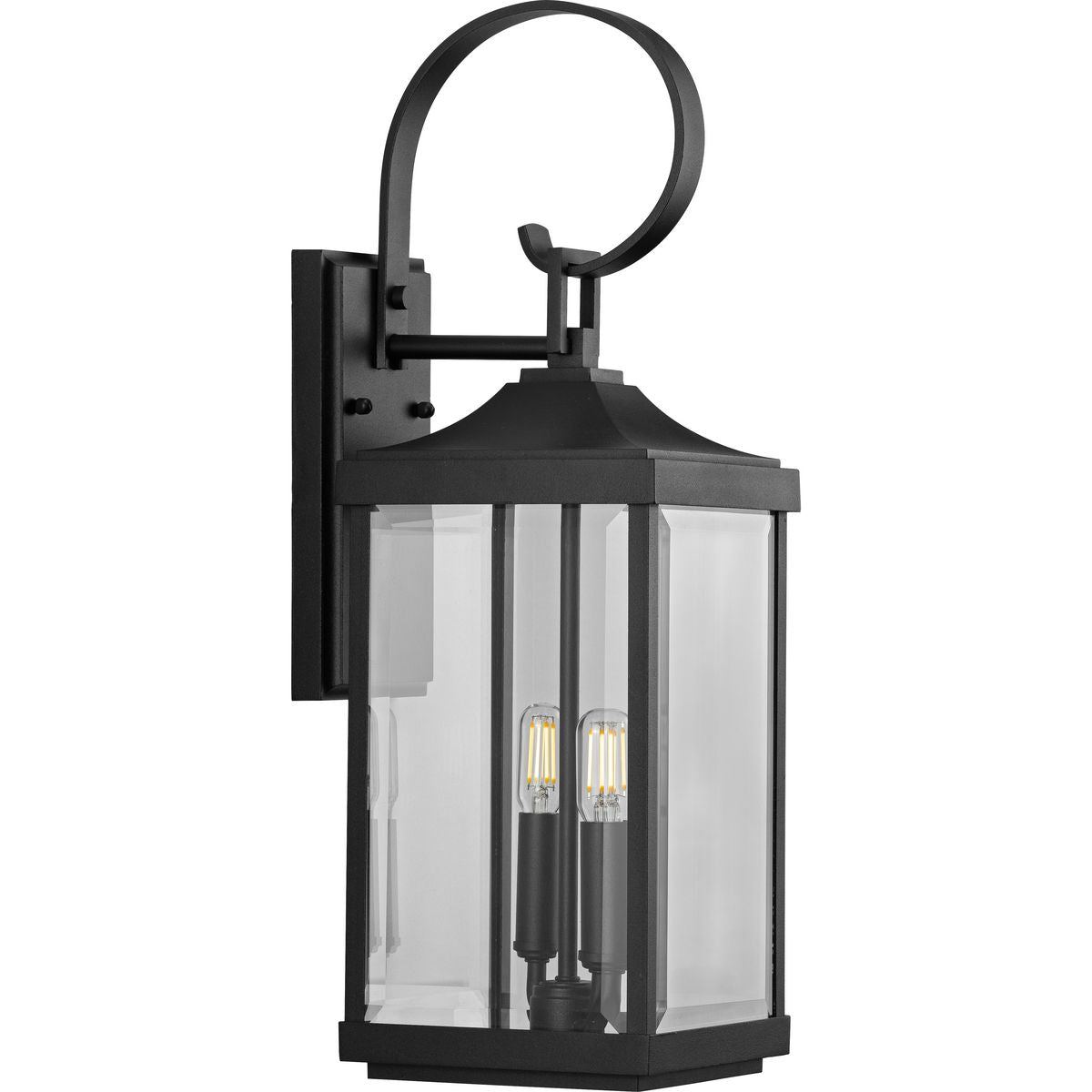 PROGRESS LIGHTING P560022-031 Textured Black Gibbes Street Collection Two-Light Medium Wall Lantern