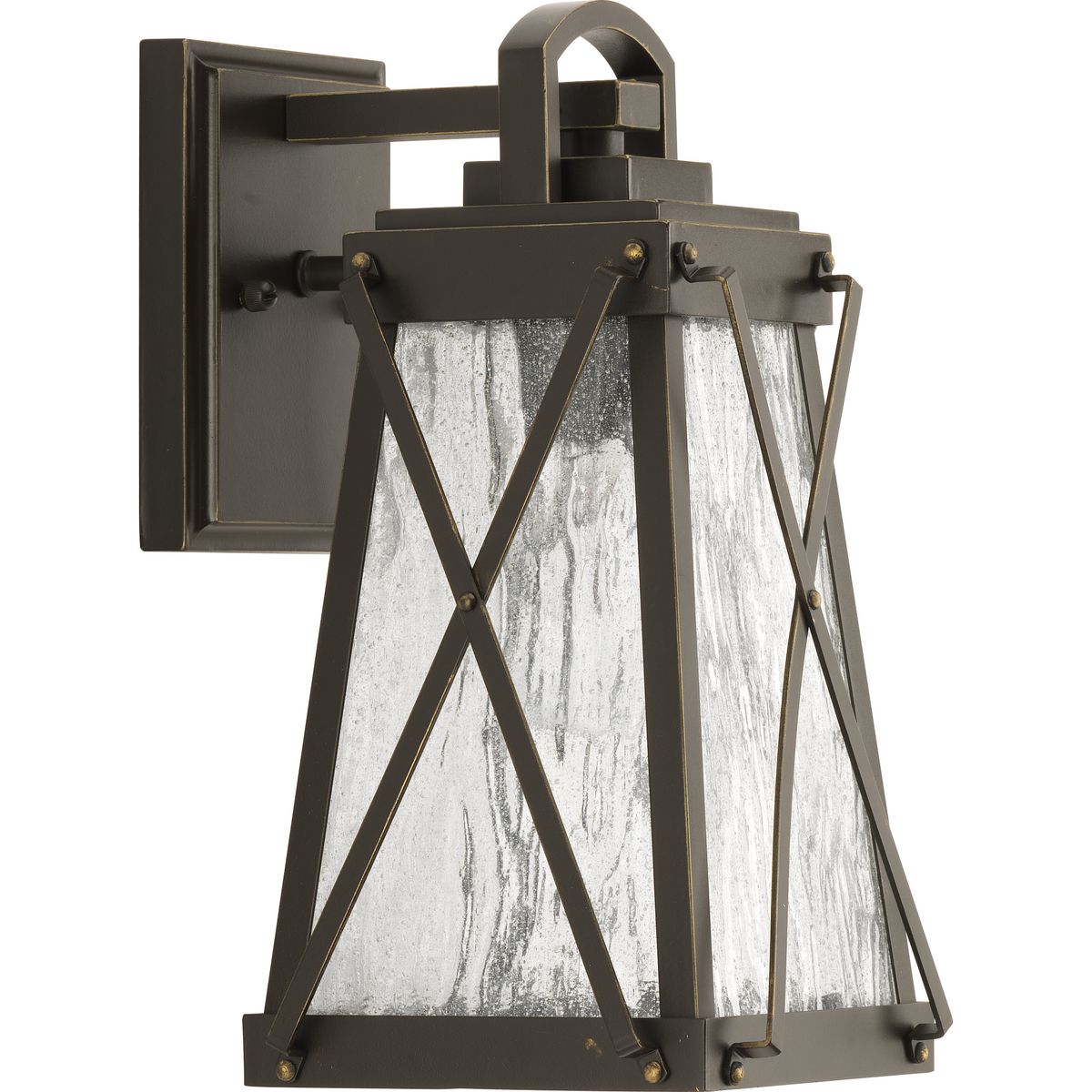 PROGRESS LIGHTING P560031-020 Antique Bronze Creighton Collection One-Light Small Wall-Lantern