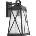 PROGRESS LIGHTING P560032-031 Textured Black Creighton Collection One-Light Medium Wall-Lantern