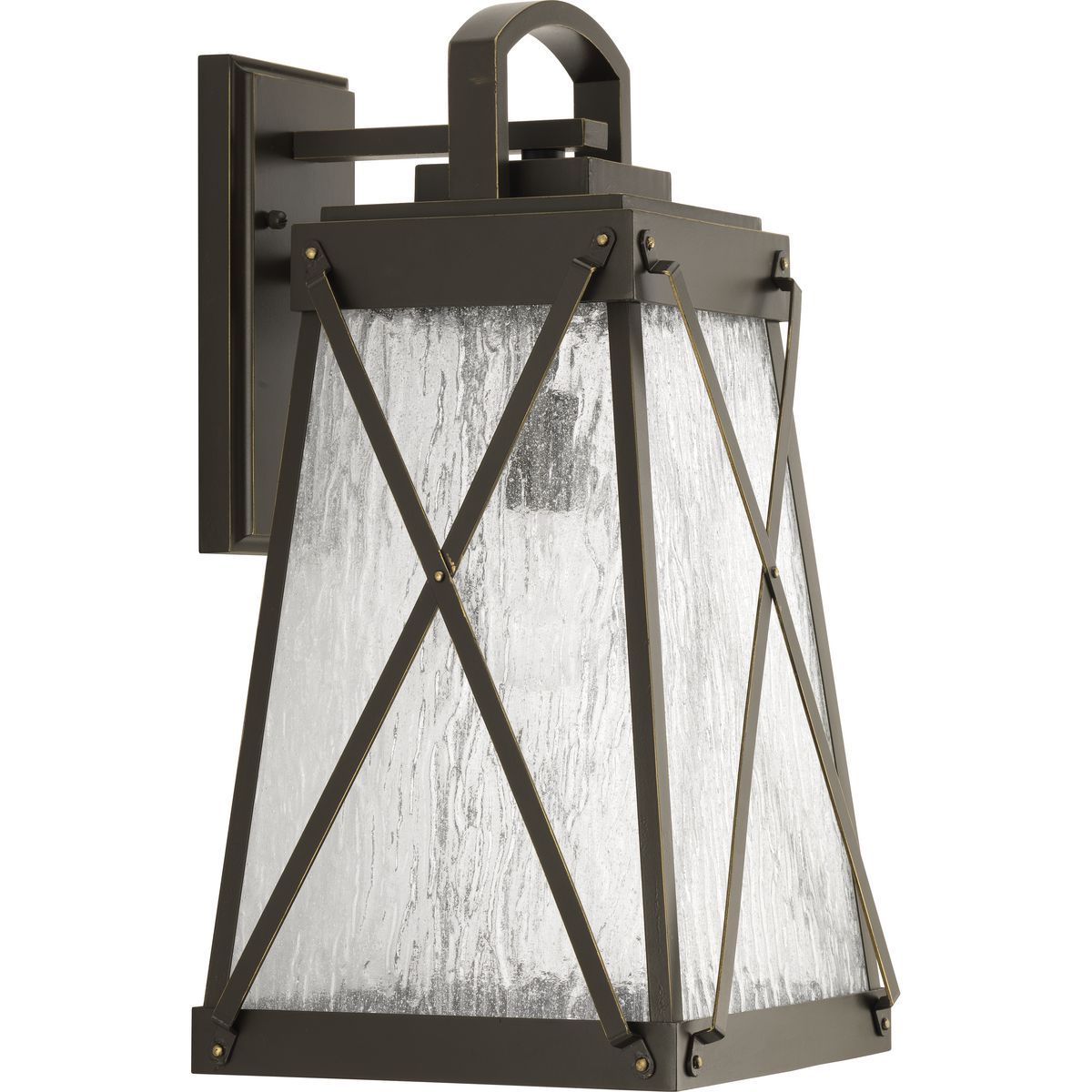 PROGRESS LIGHTING P560033-020 Antique Bronze Creighton Collection One-Light Large Wall-Lantern
