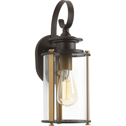 PROGRESS LIGHTING P560036-020 Antique Bronze Squire Collection One-Light Small Wall Lantern