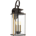 PROGRESS LIGHTING P560038-020 Antique Bronze Squire Collection Three-Light Large Wall Lantern