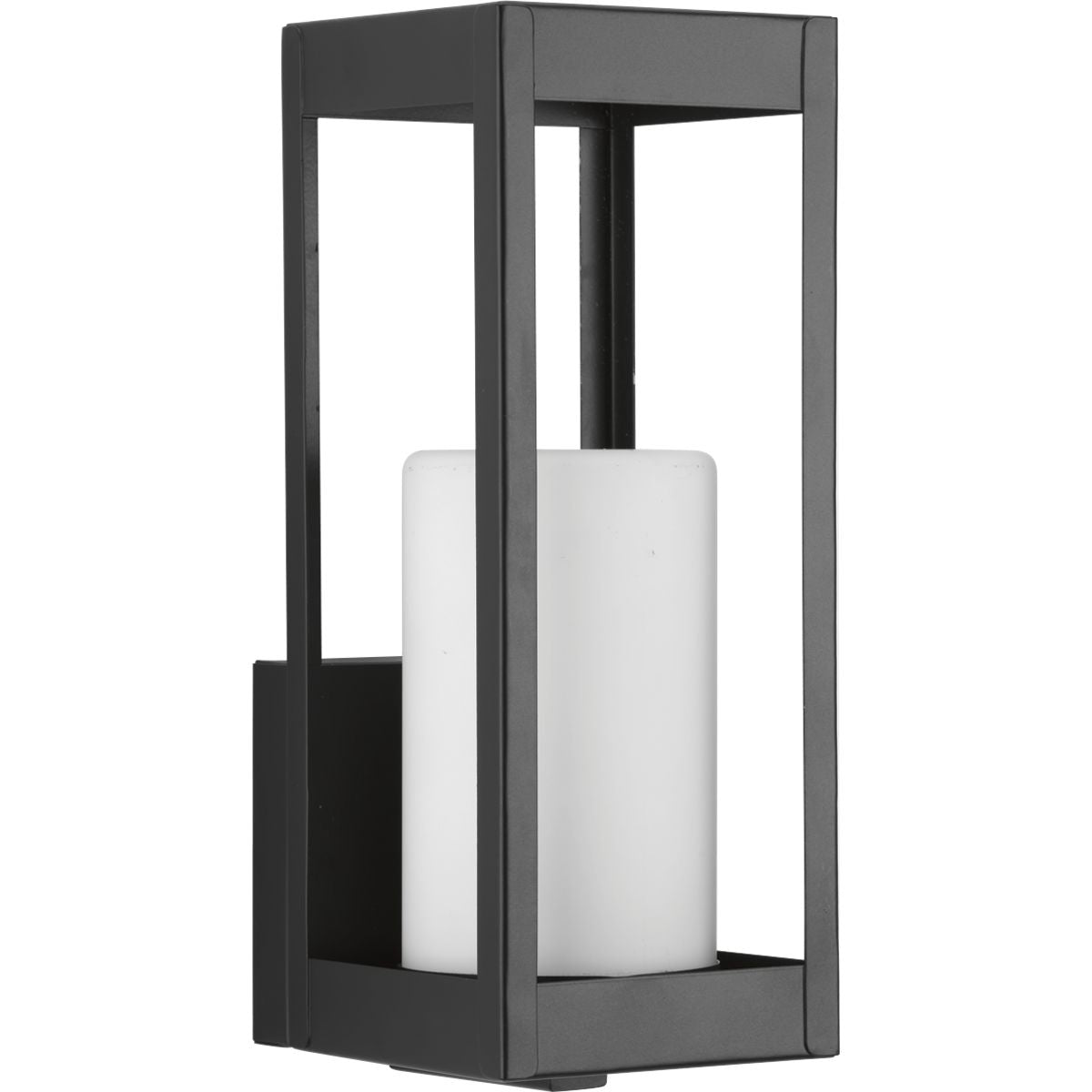 PROGRESS LIGHTING P560039-031 Matte Black Patewood Collection One-Light Small Wall Lantern