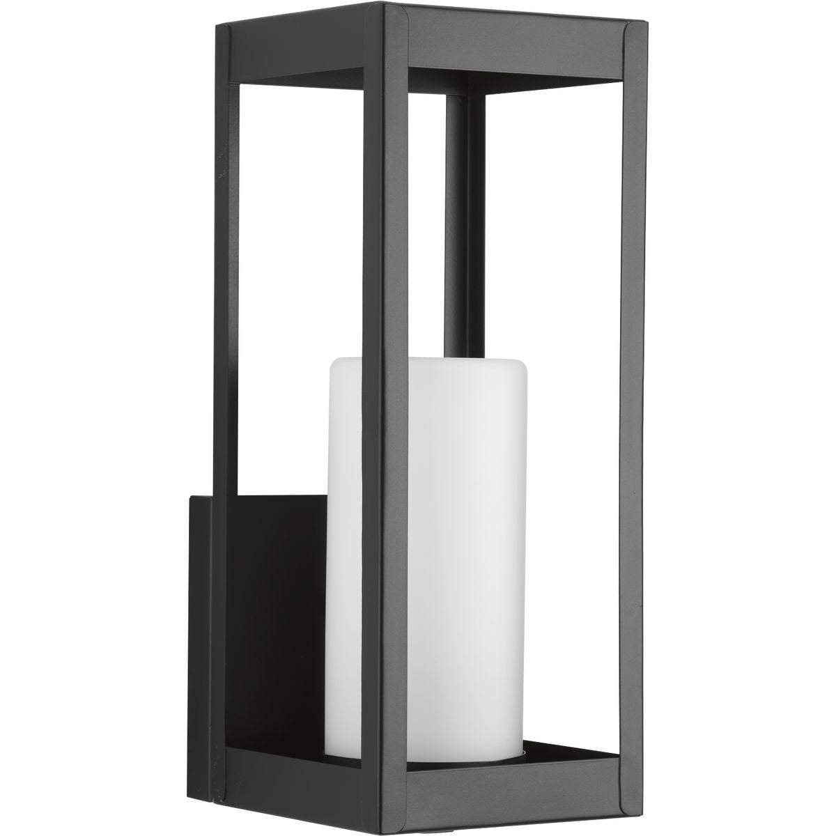 PROGRESS LIGHTING P560040-031 Matte Black Patewood Collection One-Light Medium Wall Lantern