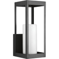 PROGRESS LIGHTING P560041-031 Matte Black Patewood Collection One-Light Large Wall Lantern