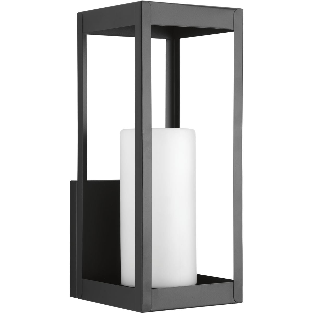 PROGRESS LIGHTING P560041-031 Matte Black Patewood Collection One-Light Large Wall Lantern