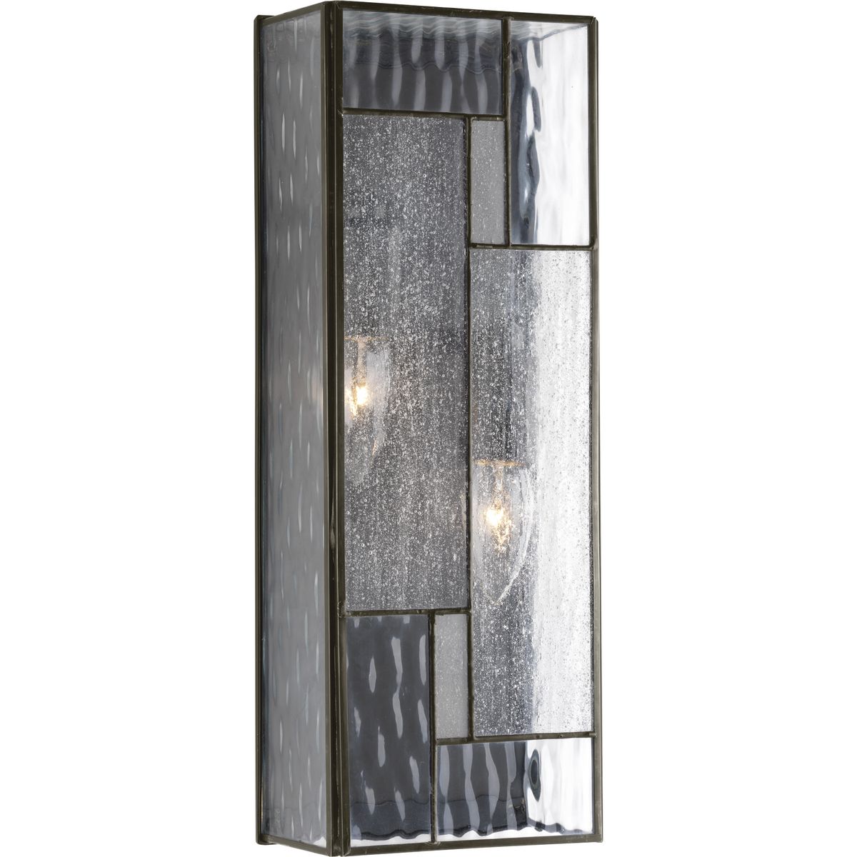 PROGRESS LIGHTING P560048-129 Architectural Bronze Geometric Collection Two-Light Medium Wall Lantern