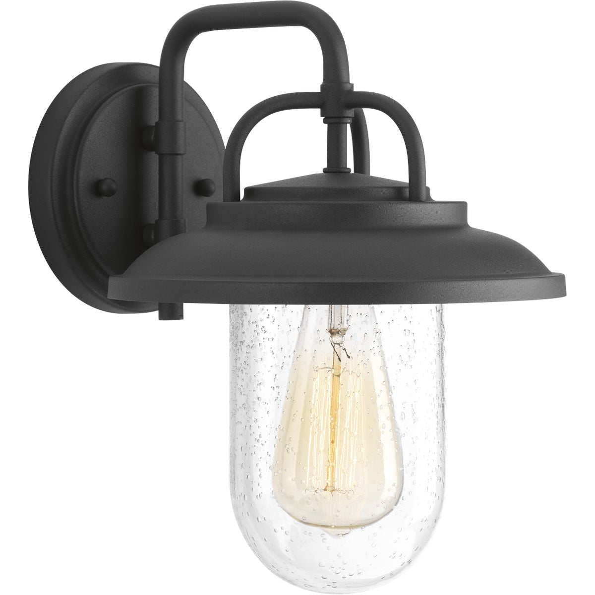 PROGRESS LIGHTING P560049-031 Textured Black Beaufort Collection One-Light Small Wall Lantern
