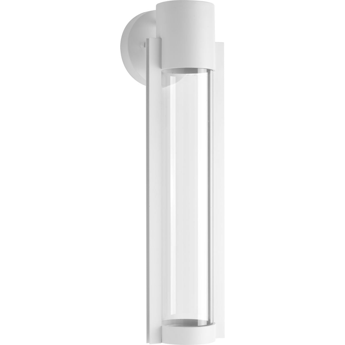 PROGRESS LIGHTING P560056-030-30 White Z-1030 Collection 5" One-Light LED Satin White Medium Modern Wall Lantern