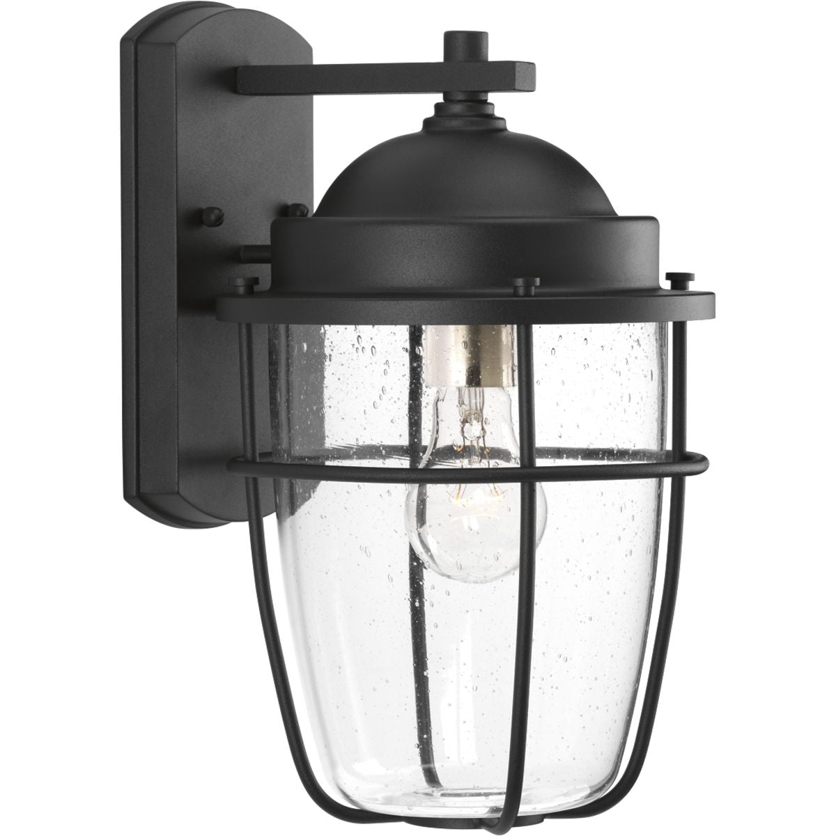 PROGRESS LIGHTING P560066-031 Textured Black Holcombe Medium Wall Lantern